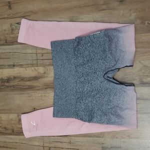 Gymshark pink grey ombre seamless leggings small